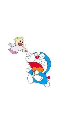 [2436x1125]哆啦A梦 日漫 简约 卡通 苹果手机动漫壁纸图片