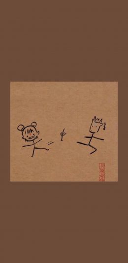 [2436x1125]哪吒 魔童降世 插图 简笔画 苹果手机动漫壁纸图片