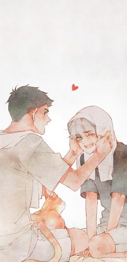 [2436x1125]嚎啕呼吸 林瑯 玉树 漫画 二次元 爱心 苹果手机动漫壁纸图片