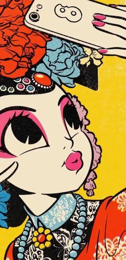 [2436x1125]国粹 京剧 自拍 国潮 苹果手机动漫壁纸图片