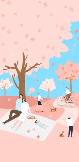 [2436x1125]场景 插图 人物 休闲 苹果手机动漫壁纸图片