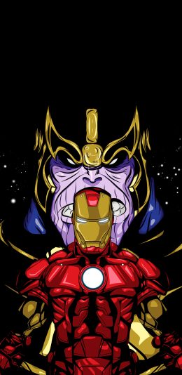 [2436x1125]复仇者联盟 漫威 灭霸 钢铁侠 超级英雄 苹果手机动漫壁纸图片