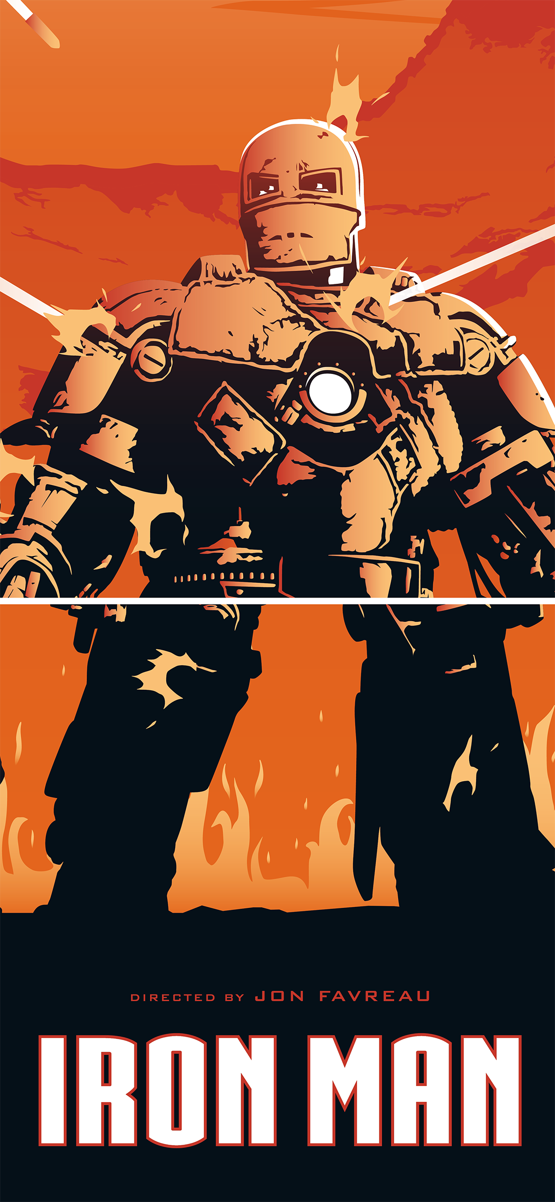 [2436×1125]复仇者联盟 超级英雄 漫威 欧美 黄色 苹果手机动漫壁纸图片