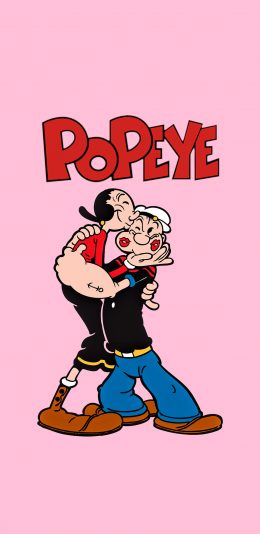 [2436x1125]大力水手 动画 卡通 欧美 粉色 苹果手机动漫壁纸图片