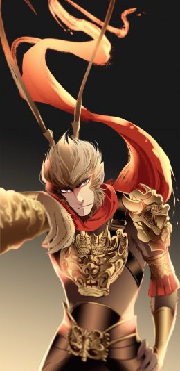 [2436x1125]大圣归来 孙悟空 手绘 美猴王 苹果手机动漫壁纸图片