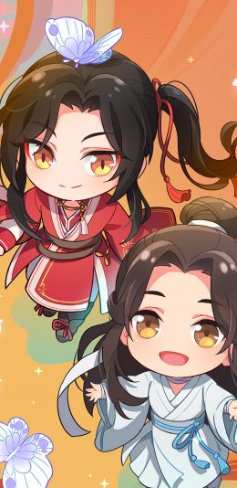 [2436x1125]天官赐福 卡通 花怜 花城 谢怜 苹果手机动漫壁纸图片