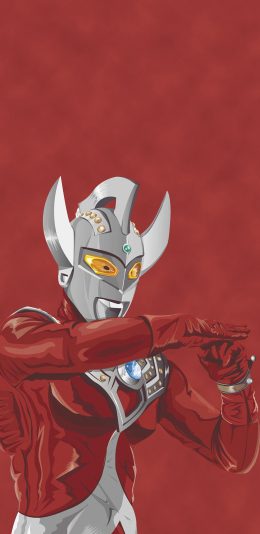 [2436x1125]奥特曼 红色 手势 动画 苹果手机动漫壁纸图片