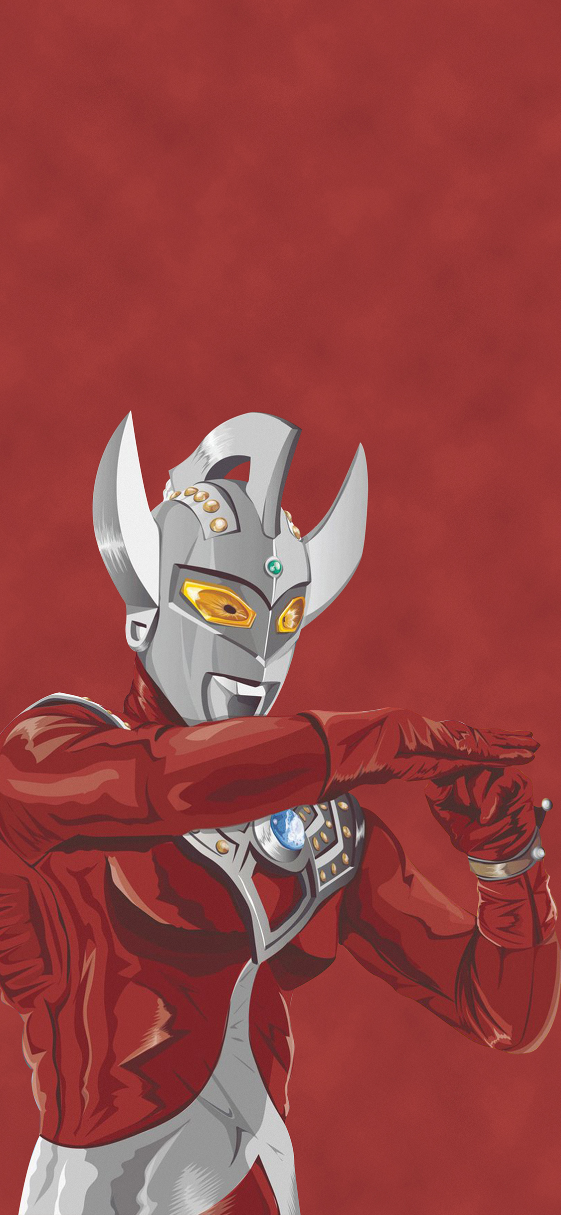 [2436×1125]奥特曼 红色 手势 动画 苹果手机动漫壁纸图片