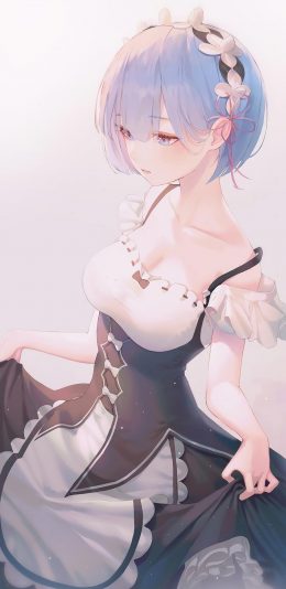 [2436x1125]女孩 二次元 动画 女仆 苹果手机动漫壁纸图片