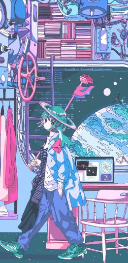 [2436x1125]女孩 二次元 漫画 电脑 苹果手机动漫壁纸图片