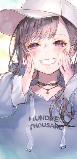 [2436x1125]女孩 可爱 插画 绘画 苹果手机动漫壁纸图片