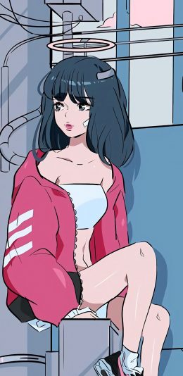 [2436x1125]女孩 插图 性感 作者stephaniepriscilla 苹果手机动漫壁纸图片