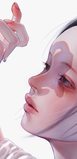 [2436x1125]女孩 插画 色彩 艺术 苹果手机动漫壁纸图片