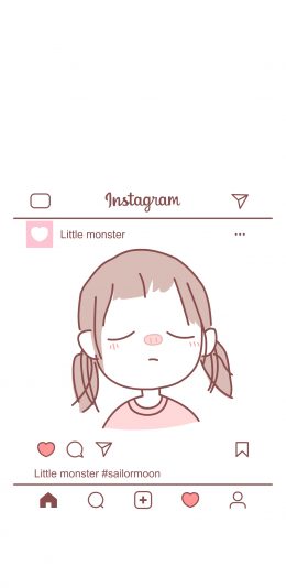 [2436x1125]女孩 猪猪 粉色 Instagram 照片 苹果手机动漫壁纸图片