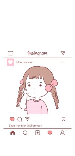 [2436x1125]女孩 辫子 粉色 Instagram 照片 苹果手机动漫壁纸图片