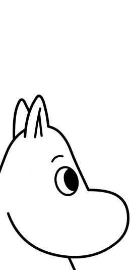 [2436x1125]姆明 黑白 卡通 精灵 可爱 Moomin 苹果手机动漫壁纸图片