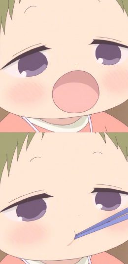 [2436x1125]学园奶爸 虎太郎 可爱 动画 张嘴吃饭 苹果手机动漫壁纸图片