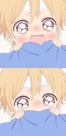 [2436x1125]学园奶爸 虎太郎 可爱 动画 生病 苹果手机动漫壁纸图片