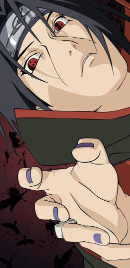 [2436x1125]宇智波鼬 火影忍者 日本 漫画 手 苹果手机动漫壁纸图片