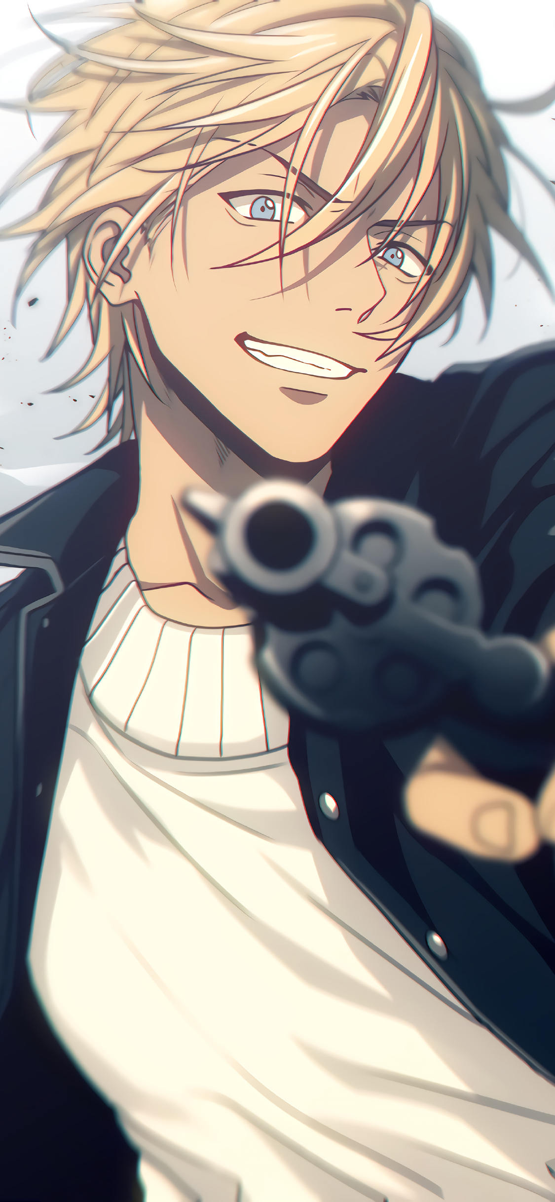 [2436×1125]安室透 名侦探柯南 手枪 日本 漫画 苹果手机动漫壁纸图片