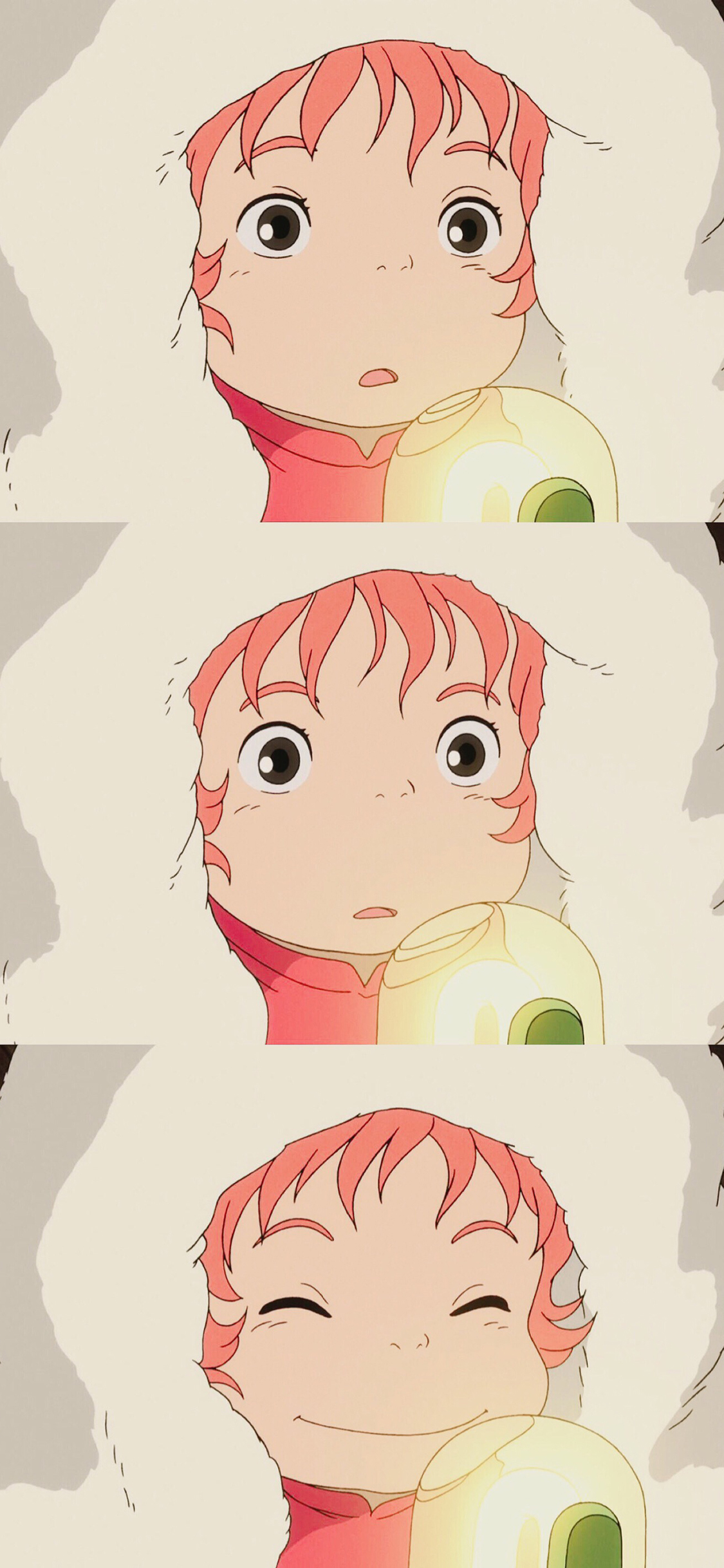 [2436×1125]宫崎骏 动漫 悬崖上的金鱼姬 波妞 苹果手机动漫壁纸图片