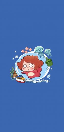 [2436x1125]宫崎骏 日漫 悬崖上的金鱼姬 苹果手机动漫壁纸图片