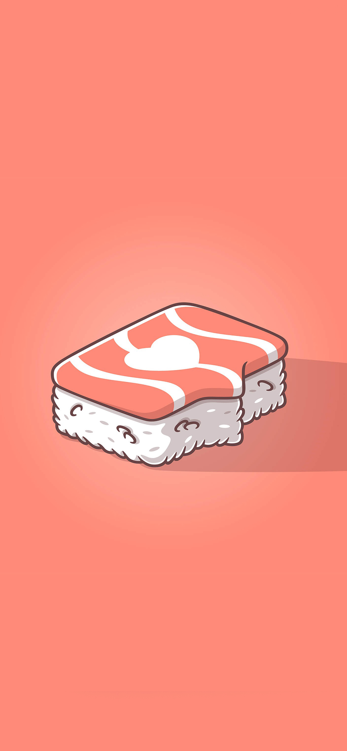 [2436×1125]寿司 粉 米饭 爱心 苹果手机动漫壁纸图片