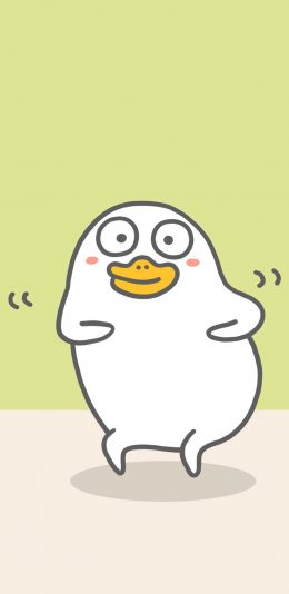 [2436x1125]小刘鸭 卡通 可爱 呆萌 苹果手机动漫壁纸图片