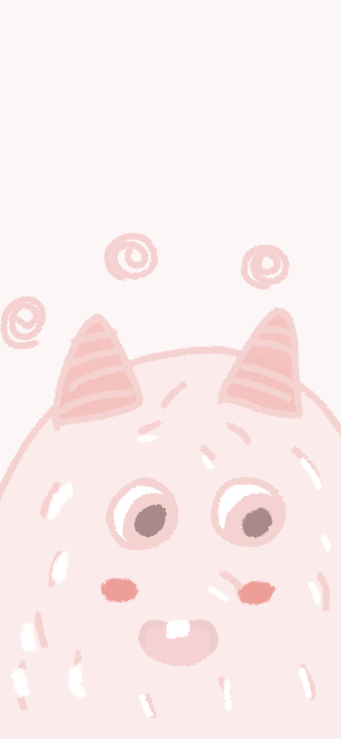 [2436×1125]小怪兽 粉 可爱 门牙 苹果手机动漫壁纸图片