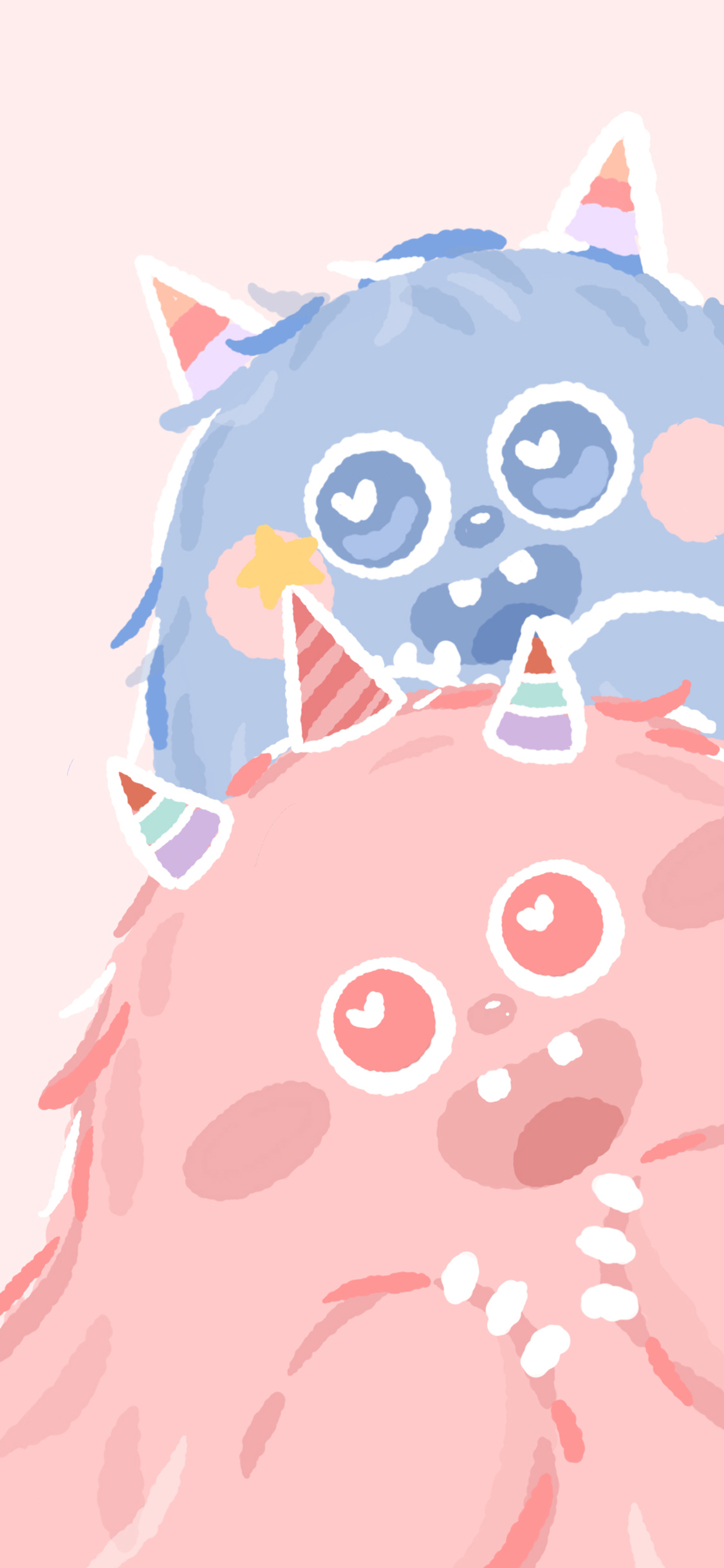 [2436×1125]小怪兽 角 可爱 萌 苹果手机动漫壁纸图片