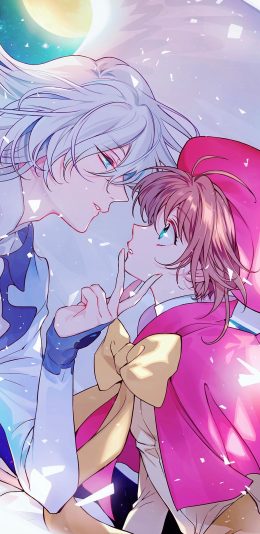 [2436x1125]小樱 月 捧脸杀 漫画 日本 苹果手机动漫壁纸图片