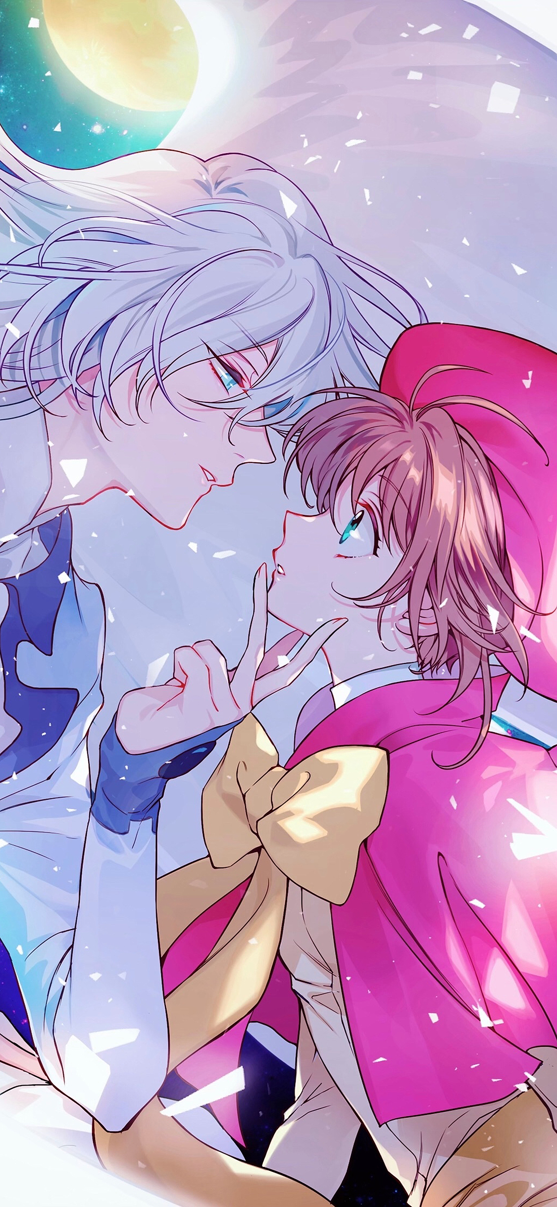 [2436×1125]小樱 月 捧脸杀 漫画 日本 苹果手机动漫壁纸图片