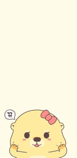 [2436x1125]小清新大头萌物创意卡通 苹果手机动漫壁纸图片