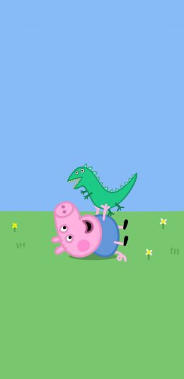 [2436x1125]小猪佩奇 peppa pig 卡通 动画片 苹果手机动漫壁纸图片