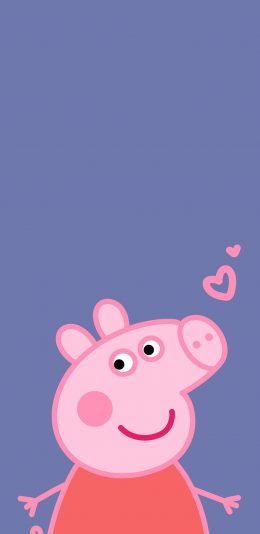 [2436x1125]小猪佩奇 爱心 卡通 动画 可爱 苹果手机动漫壁纸图片