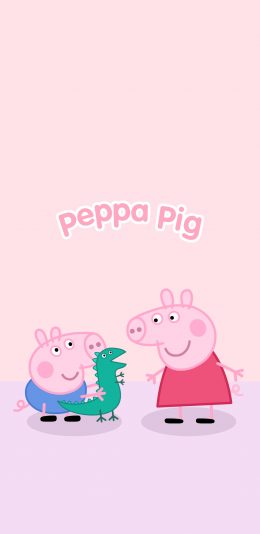 [2436x1125]小猪佩奇 粉色 卡通 动画 可爱 苹果手机动漫壁纸图片
