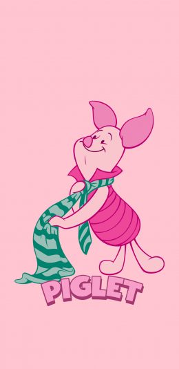[2436x1125]小猪皮杰 动画 粉色 小熊维尼 苹果手机动漫壁纸图片