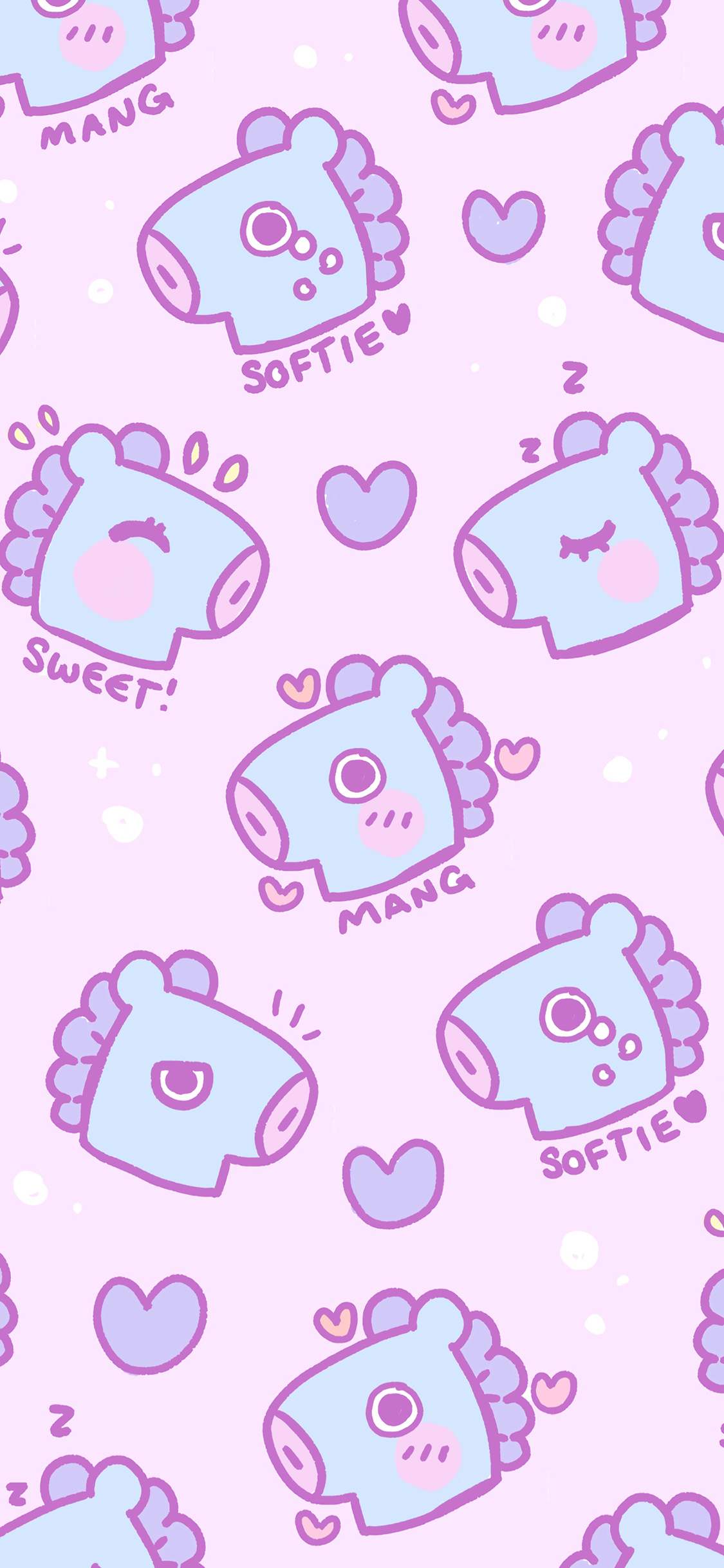 [2436×1125]小马  卡通 粉色系 平铺 苹果手机动漫壁纸图片