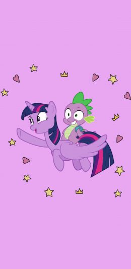 [2436x1125]小马宝莉 独角兽 暮光闪闪 紫色 苹果手机动漫壁纸图片