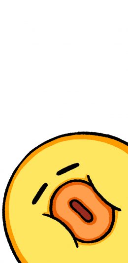 [2436x1125]小鸡 可爱 卡通 噘嘴 苹果手机动漫壁纸图片