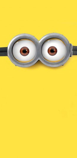 [2436x1125]小黄人 大眼睛 创意 卡通 苹果手机动漫壁纸图片