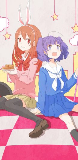 [2436x1125]少女 二次元 漫画 可爱 苹果手机动漫壁纸图片