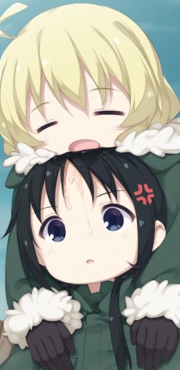 [2436x1125]少女终末旅行 千户 尤莉 二次元 漫画 苹果手机动漫壁纸图片