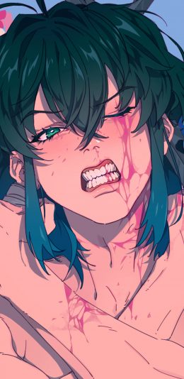 [2436x1125]少年 血腥 漫画 剑 苹果手机动漫壁纸图片