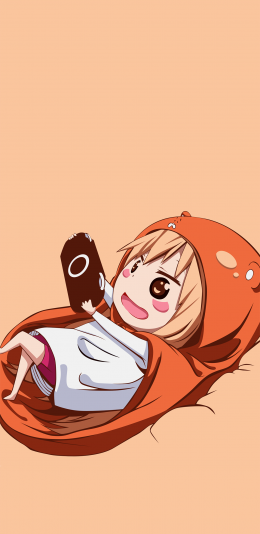 [2436x1125]干物妹小埋 可爱 游戏机 卡通 日本 漫画 苹果手机动漫壁纸图片