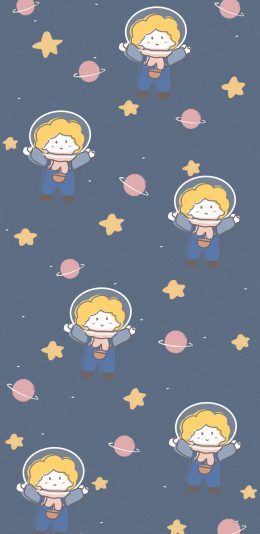 [2436x1125]平铺 星球 星星 小王子 苹果手机动漫壁纸图片