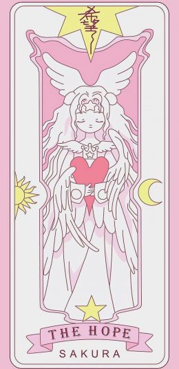 [2436x1125]库洛牌 百变小樱 希望 苹果手机动漫壁纸图片