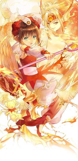 [2436x1125]库洛牌 魔法少女樱 动画 日本 苹果手机动漫壁纸图片