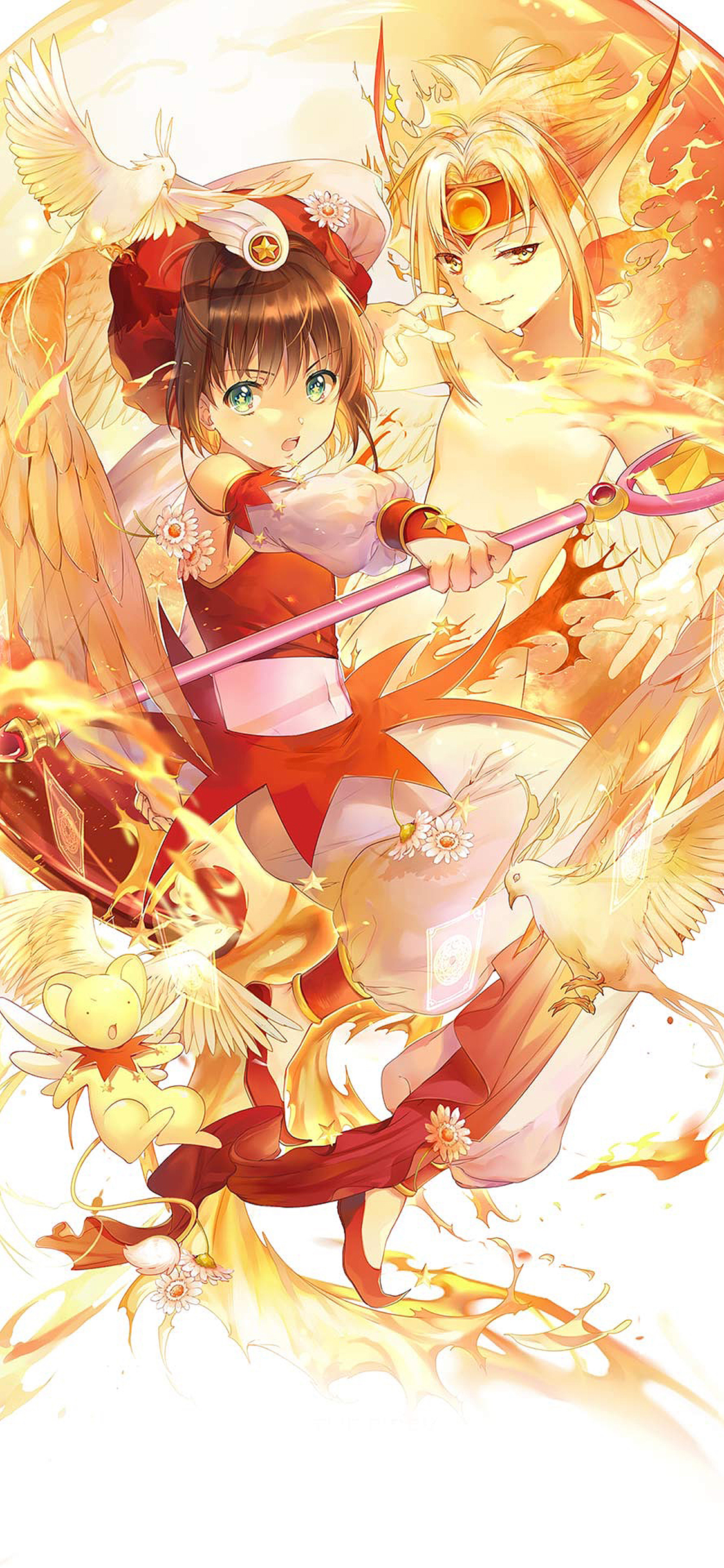 [2436×1125]库洛牌 魔法少女樱 动画 日本 苹果手机动漫壁纸图片