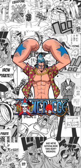 [2436x1125]弗兰奇 海贼王 漫画 日本 苹果手机动漫壁纸图片